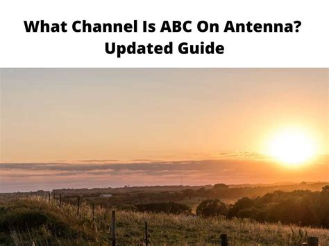 What channel is abc on the antenna - Miami, FL 33156 - Free TV Channels. Free TV. Channels TV Antenna Map. & Technical Info Free TV. Guide Listings. These popular channels and more are available in the US and can be received nationwide with a TV antenna.